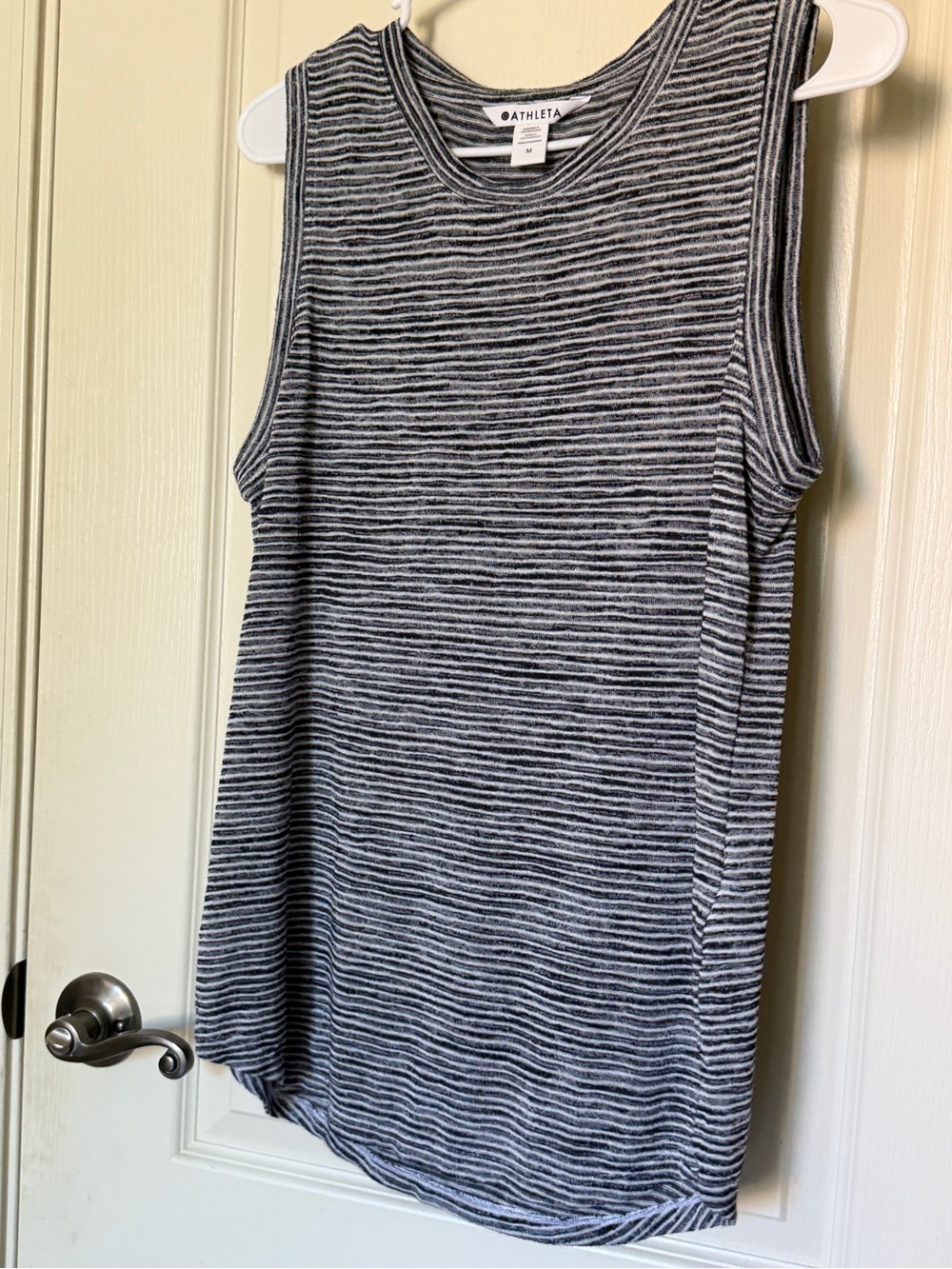 Athleta Breezy Tank Navy Stripe Size M